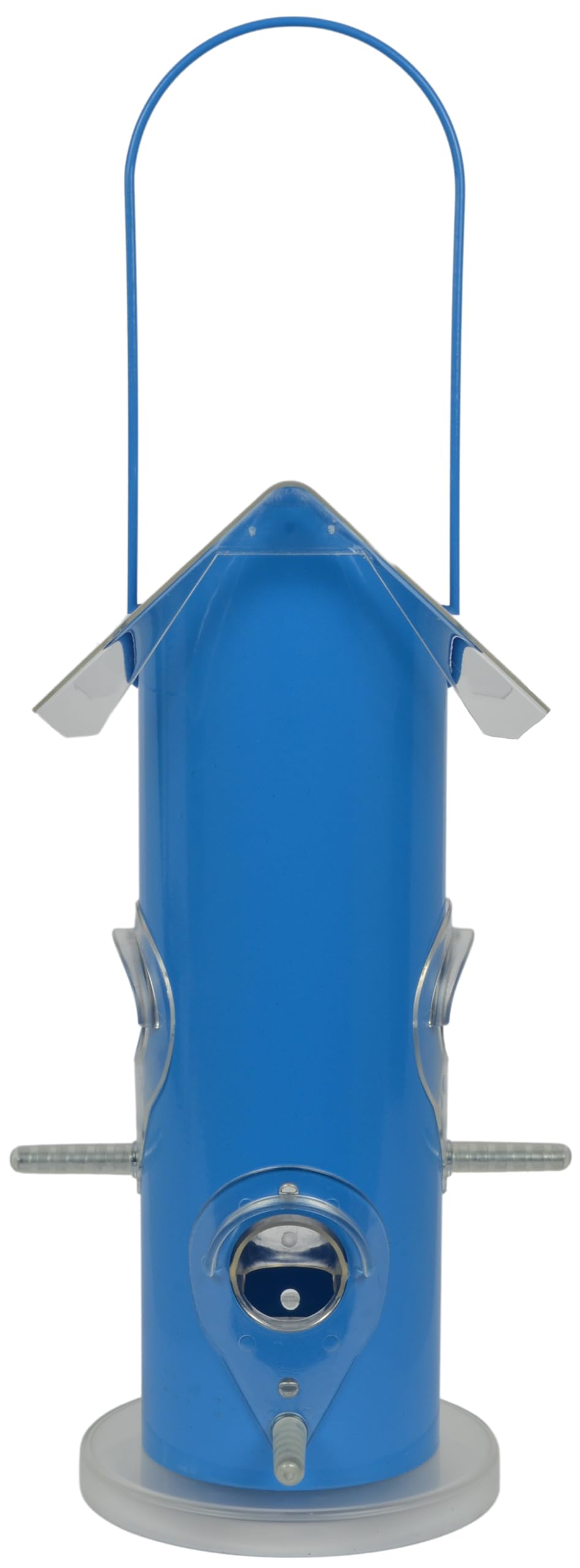 Supa Rutland Wild Bird Seed Feeders, Suitable For Seed And Sunflower Hearts, 4 Port Feeder, Finished In Summer Blue.