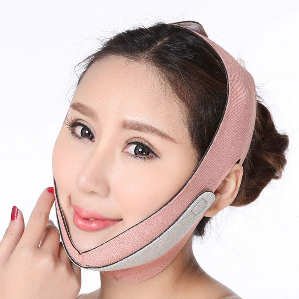 Double Chin Strap, Face Slimming Mask V Face Belt Face-Lift Bandage Lift Chin Cheek Slim Slimming Bandages Breathable,1