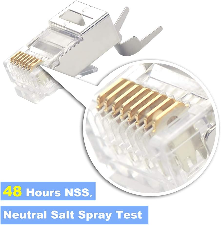conector rj45 chapado en oro