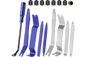 Auto Trim Removal Tool Kit, Wetado 17 Pcs Auto Car Trim Tool Set Plastic Pry Tool Kit for Car, Clip, Audio, Dashboards, Door 