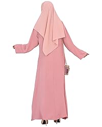 Zofocy Solid Color Women Abaya Modest Muslim Prayer