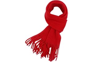 ZGMYC Baby Kids Knitted Tassel Winter Scarf Soft Warm Neck Warmer Wrap Shawl for Boys Girls