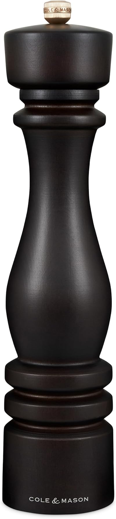 Cole & Mason London 30cm Chocolate Wood Salt Mill Grinder Ceramic Mechanism