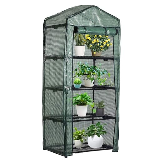 4 Tier Garden Greenhouse Cover,Reinforced Replacement Cover,Small
