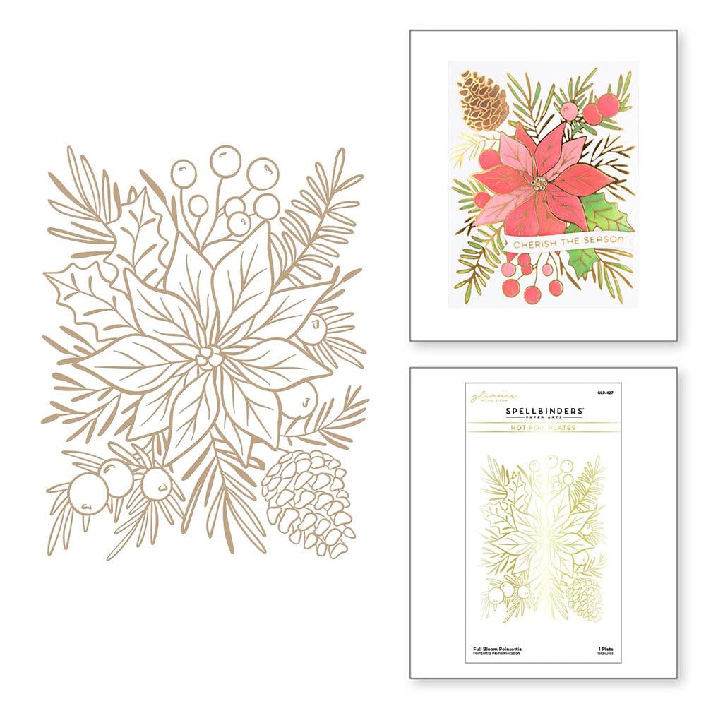Full Bloom Poinsettia Die and Stencil Bundle from The Glimmer for The Holidays Collection