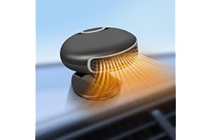 CHIANKU Portable Car Heater Car Heater Auto Heater 12V 150W Car Heater Auto Portable Heater Plug Into Cigarette Lighter 2 in 1 Heating & Cooling Fan 360°Rotatable Windshield Defrost Defogger for Cars (Black)