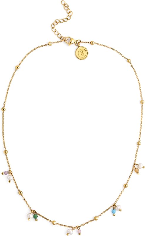 Colar Feminino de Aço Dourado Shamira Dots