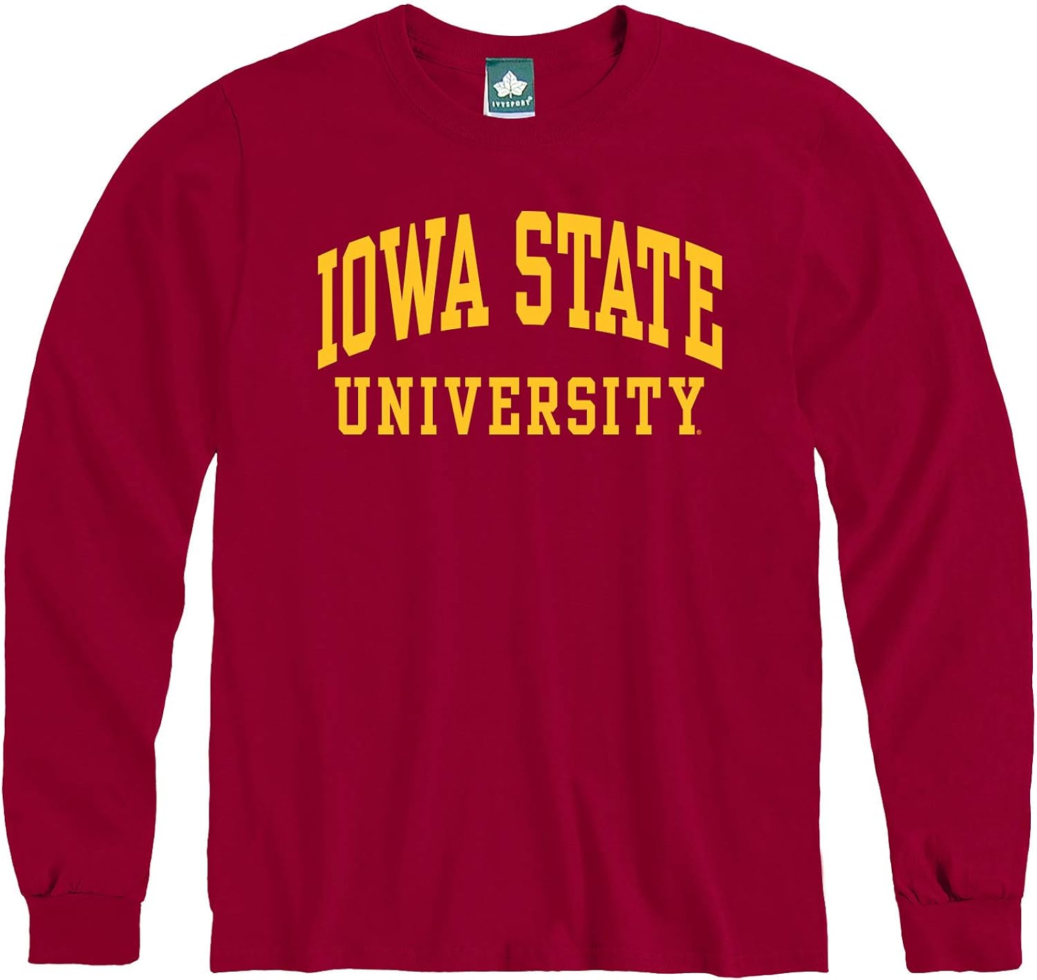 Ivysport Cotton Long Sleeve T-Shirt with Classic Logo School Color NCAA Colleges