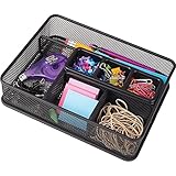 Staples Wire Mesh Deep-Drawer Organizer, Black