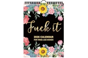 2026 Calendar for Tired-Ass Women,Fuck It Calendar,Funny Wall Calendar for Home & Office Decor,Monthly Planner with Swear Wor