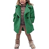 rrhss Baby Girls Faux Fur Teddy Long Coat Toddler Kids Winter Fleece Jacket Warm Outwear Clothes