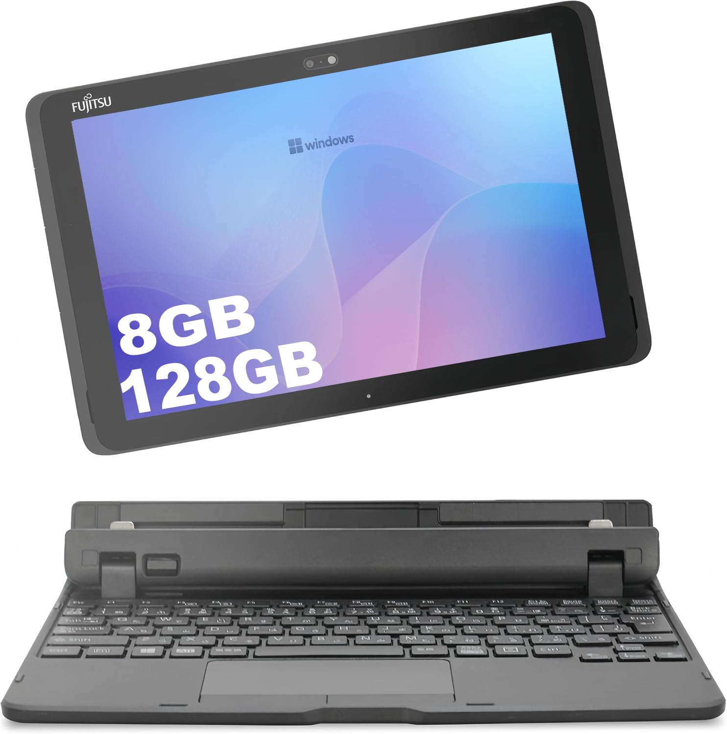Fujitsu Windows Tablet, ARROWS Tab Q509/VE 10.1 Type, WUXGA Literary Model, Tablet PC, Touch Panel, 2-in-1, Lightweight, Celeron N4100, 8 GB Memory, 128 GB Storage, Type-C & USB Compatible, Keyboard