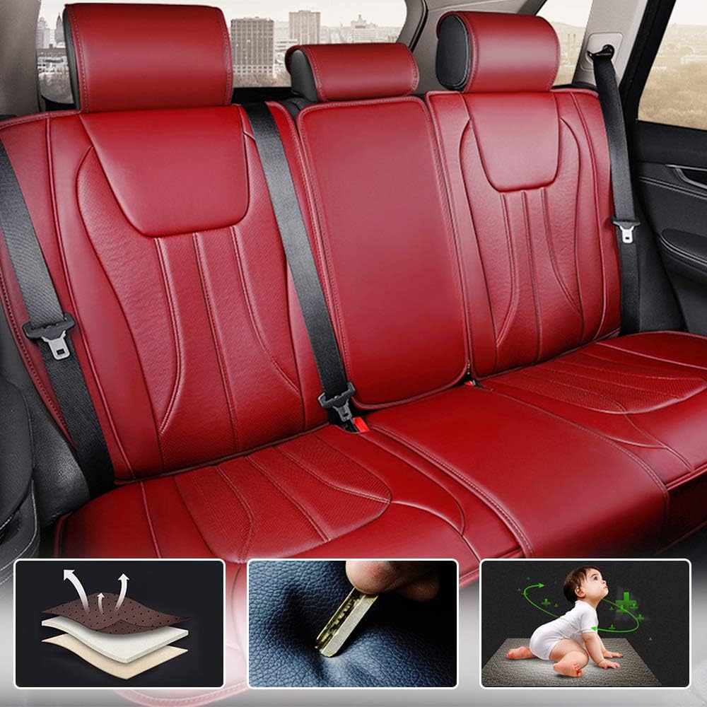 All Weather Custom Fit Seat Covers For Honda Civic 2003 2019 5 Seat Full Protection Waterproof Car Seat Covers Red Full Set Amazon Ca Automotive