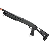 Amazon Com Evike Airsoft Cyma Standard M870 3 Round Burst Multi Shot Shell Loading Airsoft Shotgun Model Retractable Stock Cqb Sports Outdoors