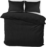 MOONLIGHT20015 Double Duvet Set Reversible Stripes Satin 200x200 cm view 3