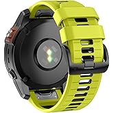 U-LIMVE Watch Band for Garmin Fenix 8 47mm/Fenix 7/Fenix 6/Fenix 5/Epix Pro 47mm, 22mm Silicone QuickFit Replacement Bands