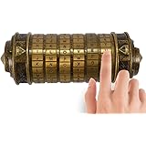 MINGZE Da Vinci Code Lock, Mini Cryptex Retro Cilinder Alphabet Lockbox Kerstmis Valentijnsdag Verjaardag Interessante Creatieve Romantische Cadeau Geschenkdoos(wit-1