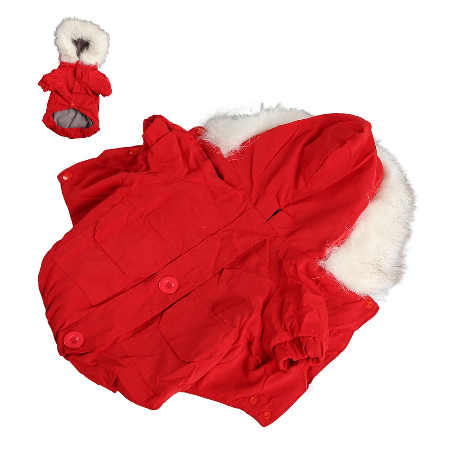 Dog Hoodies Clothes Dog Hoodie Winter Coats Dog Hoodies Clothes Fashionable Casual Thickened Warm Puppy Hoodie Winter Coats for Small Medium Dogs Cats Red Pet Puppy Cat Cotton Warm Hoodies Coat (XXL)