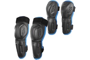 REOMOTO Kids Dirt Bike Elbow Knee Pads,Motocross Knee Shin Protect Gear,Adjustable Motorcycle Knee Eblow Protecion for Cycling MTB ATV Skateboard Skiing Skating