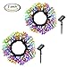 easyDecor 2 Packs Solar String Lights 50 LED 23ft 8 Modes Blossom Flower Garden Christmas lights for Outdoor Indoor Party Wedding Patio Holiday Decorations (Multi Color)