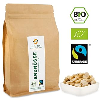 Bio Fairtrade Erdnüsse: Roh & Blanchiert (600g) aus Usbekistan