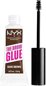 NYX Brow Glue The Brow Glue Tinted Eyebrow Gel Dark Brown 24Hr Hold view 8