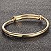 Girl Era 18K Elegant Simple Polished Bangle Bracelet Circle Charms Gold Braelets