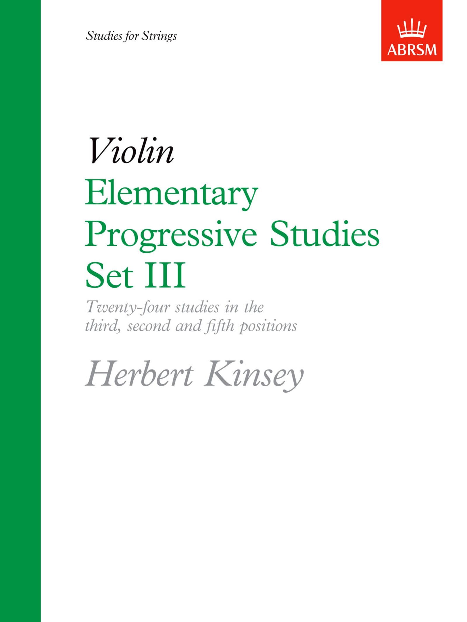 Elementary Progressive Studies, Set III for Violin