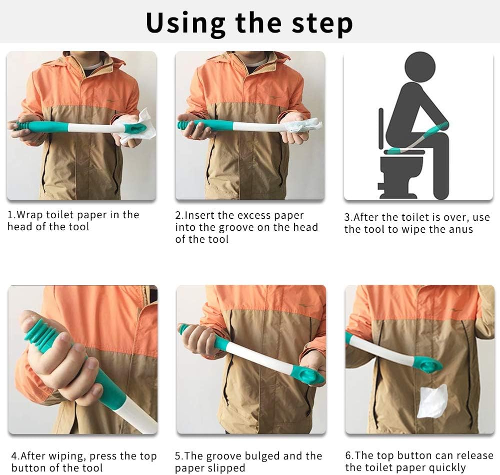 Long Reach Comfort Wipe Bottom Wipe Toliet aids (15 inch): Health & Personal Care