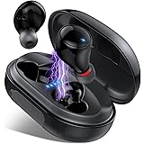 Donerton Wireless Earbud, BT 5.0 Headphones IP8 Waterproof Earbud, 80 Playtime, in Ear Headphones with Mic, Deep Bass 3D Ster