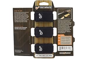 GRUV GEAR FretWraps String Dampeners/String Muters (3-pack) for Bass and Guitar (Medium) - ALL BLACK