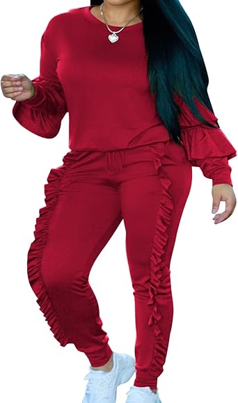 ruffle tracksuit womens