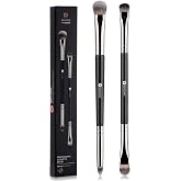 KINGMAS Eyeshadow Brush, Duo-End Eye Makeup Brushes | for Eye Eyeshadow Blending Concealer Shading, Dual-Ended, Synthetic Bristles, Vegan &amp; Cruelty-Free