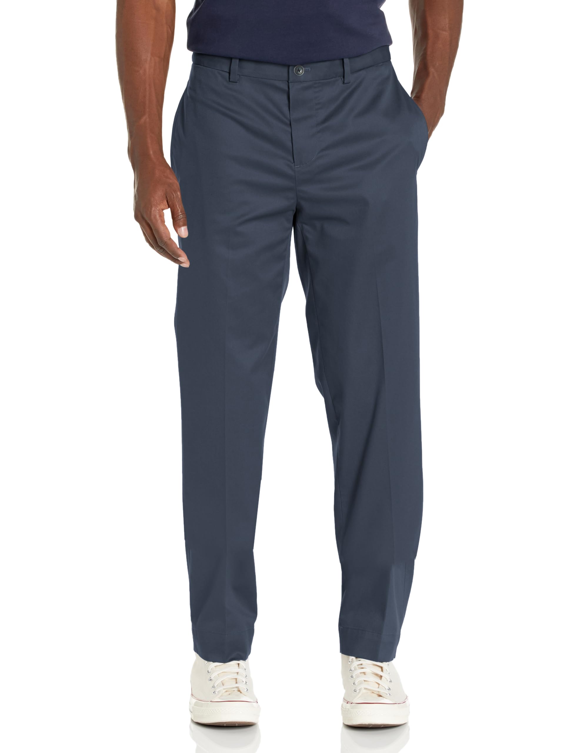 Brooks Brothers Men’s Regular Fit Stretch Lightweight Advantage Chino Pants, Navy, 34W x 32L