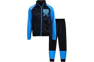 Pro Athlete Boys’ Tracksuit Set – 2 Piece Active Tricot Sweatshirt and Jogger Pants (8-12)