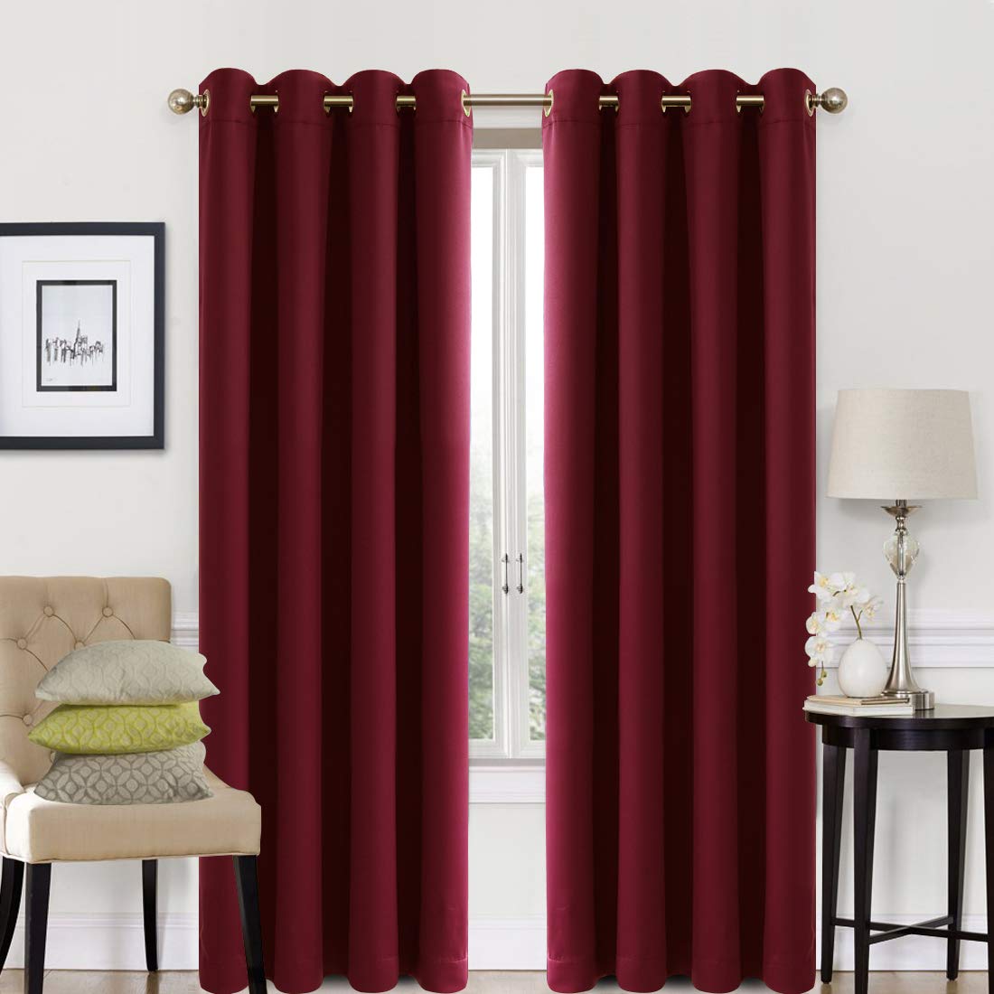 Best burgandy curtains for living room