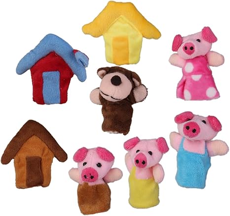 3 little pigs finger puppets