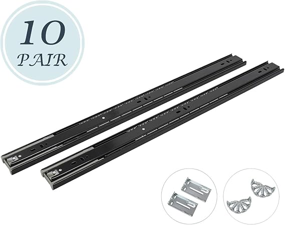 24 Inch Full Extension Ball Bearing Soft Close Slides 80 Lb