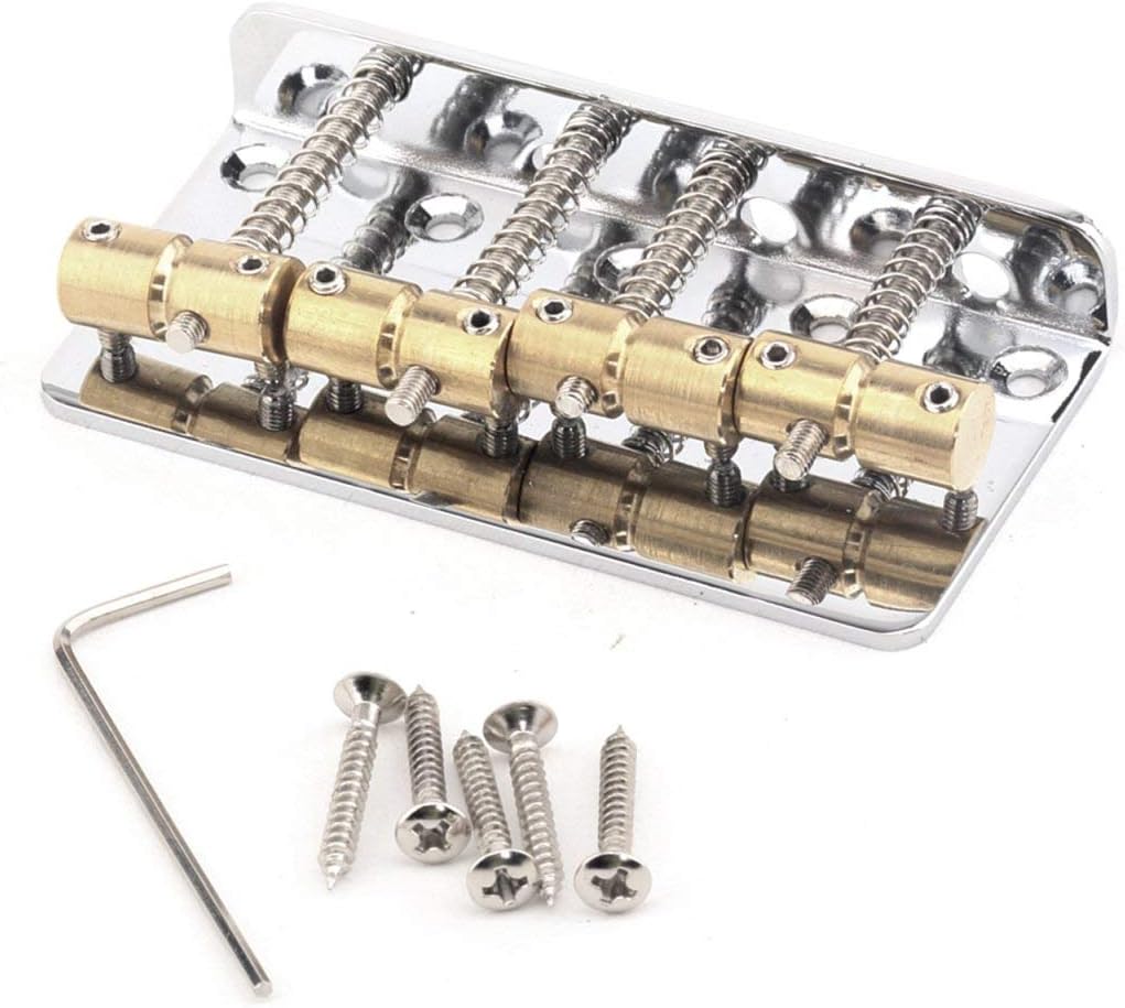Musiclily Pro 57mm Bass Bridge Brass Saddle for 4 String Precision Bass