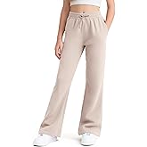 NUMYEAN Girls Uniform Pants Flare Sweatpants Joggers Pants Preppy Clothes for Girls 7-14 Years