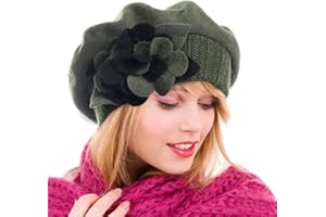 Ruphedy Women's Beret Hat Chic French Beret Beanie Wool Dress Winter Hats Hy022
