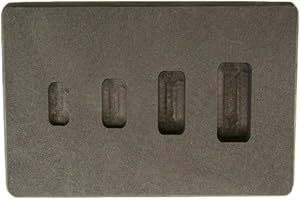 MAKE YOUR OWN GOLD BARS 1-2-5-10 Gram High Density Graphite Gold Bar Mold 4-Cavities - Silver Copper