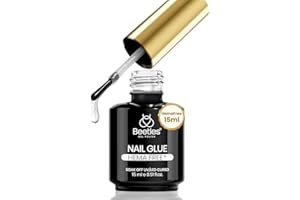 BEETLES GEL POLISH Beetles 15ml HEMA-Free Nail Glue Gel - TPO Free Super Strong Extension Glue for Nail Tips Clear Acrylic Nails, Clear Press On Nails, Gentle, Large Capacity, Salon Art DIY Home Need U V Light Cured