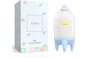 Tesansi Vibrating Baby Stroller Rocker Rechargeable, Portable Baby Sleep Soother Gently Rocks Any Stroller or Bassinet, Adjus