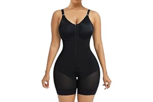 YIANNA Fajas Colombianas Postpartum Shapewear for Women Tummy Control Butt Lifter Body Shaper with Zipper Crotch