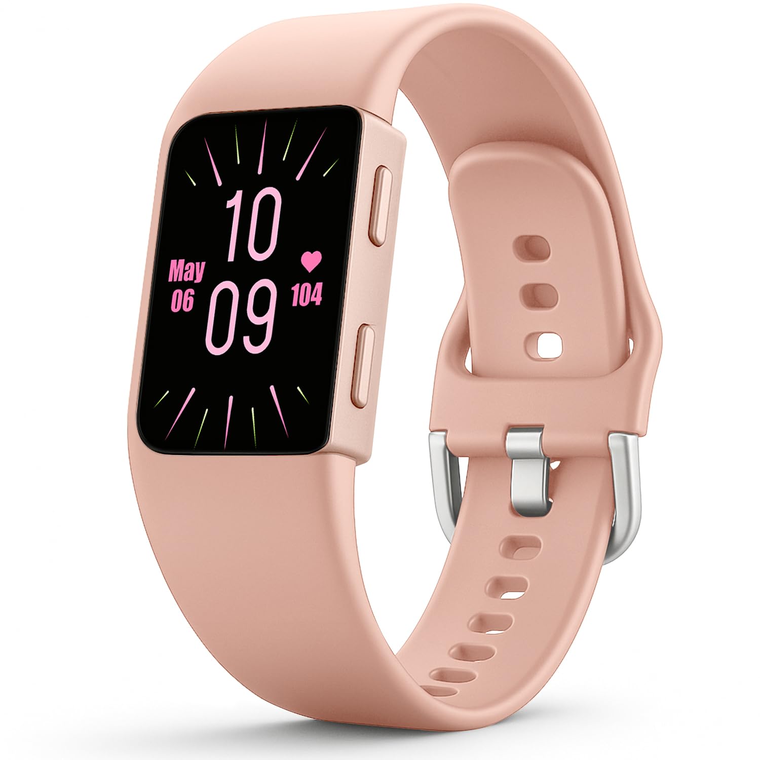 Photo 1 of FITVII Fitness Tracker, Slim AMOLED Fitness Watch 2025 with 24/7 Heart Rate, Blood Pressure, Blood Oxygen, Stress Monitor, Step Calorie Counter, IP68 Waterproof Smart Watch for Women Men