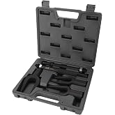 Performance Tool W83053 5-Piece Interchangeable Pickle Fork Set | Automotive ball joint and tie rod separator tool. Forged steel forks. Includes hand and air hammer handles. Case