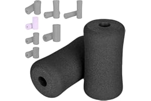 OTFAITP Sponge Foam Foot Pad Roller Pair, Used for Replacing Gym Exercise Equipment, Suitable for 1-inch Rod (Foam 5.12" X 2.76" Od X 0.87" Id)