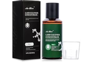 AuReve Lash Shampoo Concentrate 100ml Lash Cleanser Update Lash Shampoo for Lash Extensions Non-irritation Eyelash Extension Cleanser Salon Lash Bath Cleaning Lash Wash, Aloe