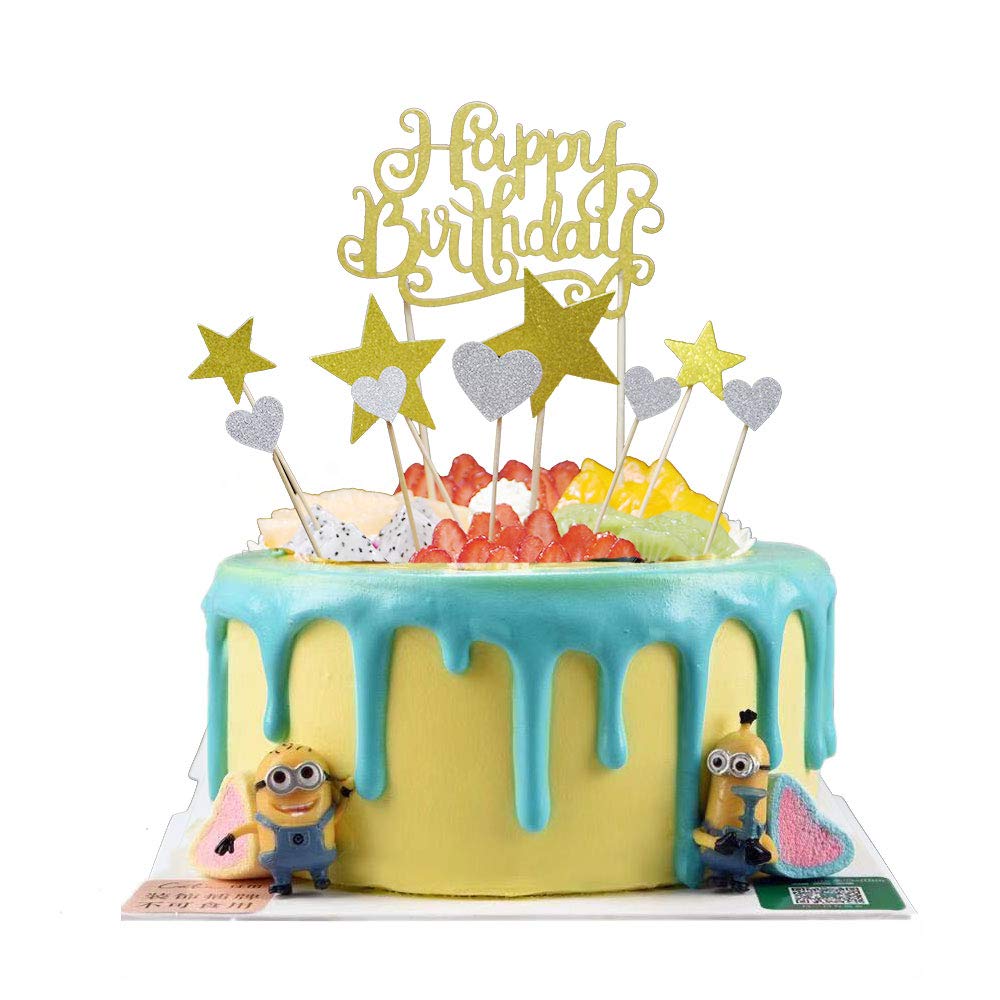 Ampliarambientes Com Br Dore Argent Etoile Decorations De Cupcakes Motif Toppers Picks Fournitures Pour Decoration De Fete Danniversaire Bluvast Deco Gateau Anniversaire 42 Pieces Happy Birthday Gateau Toppers Loisirs Creatifs Decorations De Gateau